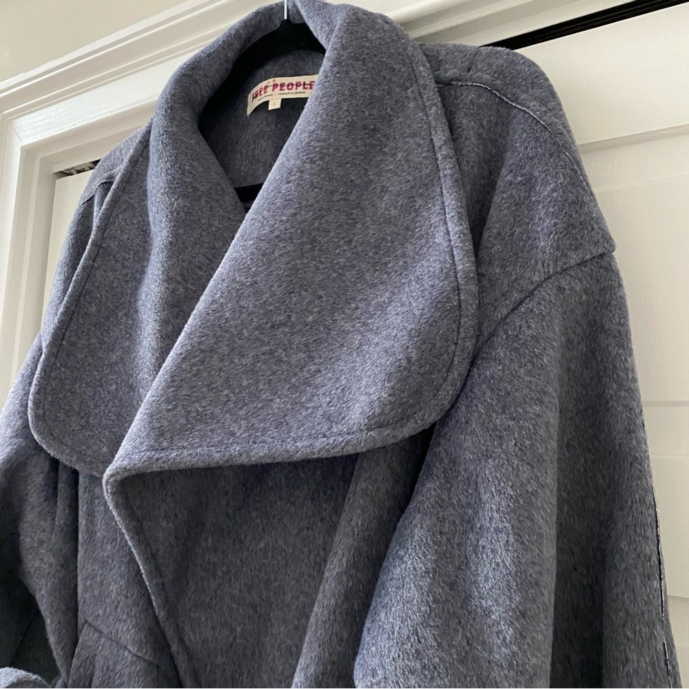 Free People Mina Cropped Wrap Coat Jacket | Size Large - Picture 8 of 11